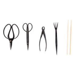 Werkzeugset Für Die Bonsaipflege, 5-teilig, Mit Aufbewahrungstasche -Die grüne Ecke 0220401215 Werkzeugetui Scheren Kralle Zange Pinzette Staebchen 2