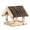 Vogelhaus Birke Mit Reisigdach, FSC®-Holz, Naturfarben, Ca. 25 X 26 X 26 Cm -Die grüne Ecke 0910100924 Vogelhaus Birke mit Reisigdach 26x26x25cm 55258