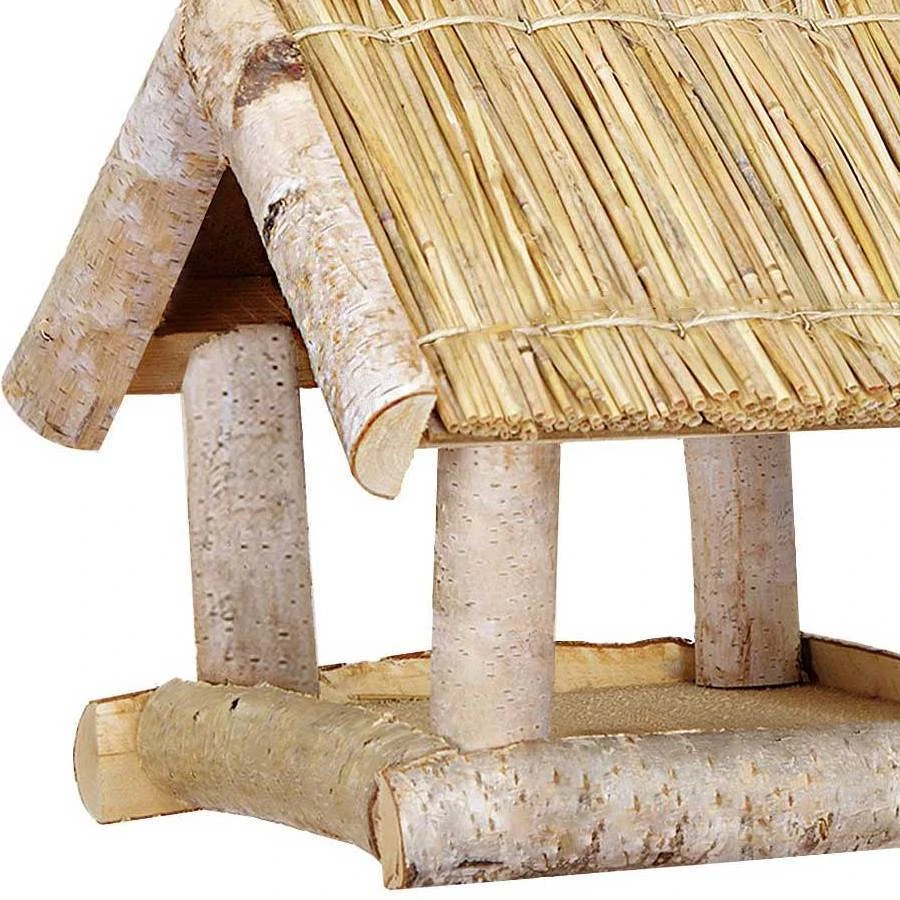 Vogelhaus Birke Mit Strohdach, 26 X 26 X 25 Cm 4 Vogelhaus Birke Mit Strohdach, 26 X 26 X 25 Cm – Bild 2
