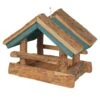 Vogelfutterhaus Kiefer Mit Rindendach, Braun Oder Grün, 19 X 24 X 22 Cm -Die grüne Ecke 0910101284 Vogelhaus Kiefer mit Rindendach braun gruen 19x24xH 22cm 55270