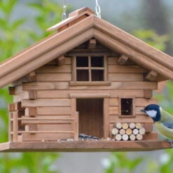 Vogelfutterhaus 'Almhütte 2.0', Braun, Holz -Die grüne Ecke 0910101449 Vogelfutterhaus Almhuette 5 96585