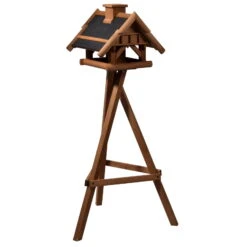 Vogelhaus Inkl. Ständer, Holz, Bernstein, 39 X 38 X 33 Cm -Die grüne Ecke 0910101485 Vogelhaus inkl Staender 5 111709