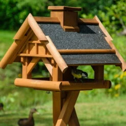 Vogelhaus Inkl. Ständer, Holz, Bernstein, 39 X 38 X 33 Cm -Die grüne Ecke 0910101485 Vogelhaus inkl Staender 7 111711