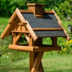 Vogelhaus Inkl. Ständer, Holz, Bernstein, 39 X 38 X 33 Cm -Die grüne Ecke 0910101485 Vogelhaus inkl Staender 8 111707