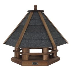 Futterhaus Mit Ständer, Braun, 59 X 55 X 105 Cm -Die grüne Ecke 0910101509 koelle vogelfutterhaus mit staender 1 116638