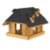 Vogelfutterhaus, Natur, Kiefernholz, 39 X 38 X H 33 Cm -Die grüne Ecke 0910101514 Vogelfutterhaus aus Kiefernholz gebeizt 110458