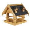 Vogelfutterhaus, Natur, Kiefernholz, 38 X 38 X H 39 Cm 2 Vogelfutterhaus, Natur, Kiefernholz, 38 X 38 X H 39 Cm -Die grüne Ecke 0910101515 Vogelfutterhaus aus Kiefernholz gebeizt 110459