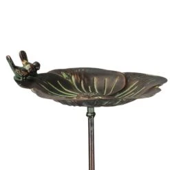 Vogeltränke Am Stab, Bronzeoptik, 25 X 24 X 8 Cm -Die grüne Ecke 0910170057 Vogeltraenke bronze am Stab zoom 117875
