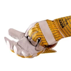 Kölle Arbeitshandschuhe "Bruno" Gr. 10, Hellgrau/gelb -Die grüne Ecke 0910703042 Koelle Arbeitshandschuh Bruno Gr10 hellgraugelb 3 16843