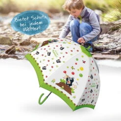 Regenschirm 'Der Kleine Maulwurf', Grün, Ø 65 Cm -Die grüne Ecke 0910704580 Regenschirm Der kleine Maulwurf gruen 65cm 1 119030