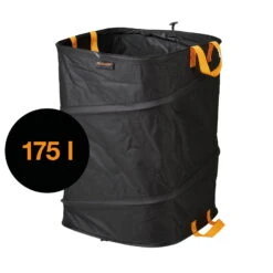 Fiskars Gartensack 'Solid PopUp', Schwarz/orange, 175 Liter -Die grüne Ecke 0910801870 Ergo Pop Up Gartensack 175l 1 104023