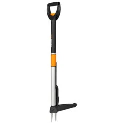 Fiskars SmartFit Teleskop-Unkraut-Stecher, Schwarz/orange, Länge 99-119 Cm -Die grüne Ecke 0920100958 SmartFit Teleskop Unkrautstecher 6 105485