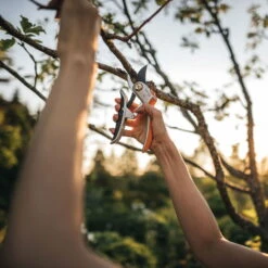 Fiskars Schere 'Plus PowerLever', Schwarz/orange -Die grüne Ecke 0920300707 Plus PowerLever Metall Bypass Gartenschere 2 106800