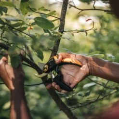 Fiskars Bypass-Schere 'PowerLever', Schwarz/orange -Die grüne Ecke 0920300712 PowerLever Bypass Gartenschere 3 106810