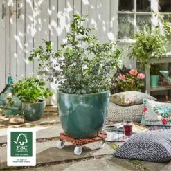 Multi Roller WPC, 150 Kg Tragkraft, Ca. 39 X 39 X 11 Cm -Die grüne Ecke 0920600467 multi roller wpc terracotta 3 116653