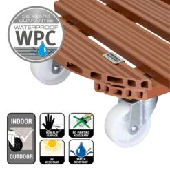 Multi Roller WPC, 150 Kg Tragkraft, Ca. 39 X 39 X 11 Cm -Die grüne Ecke 0920600467 multi roller wpc terracotta 5 116651