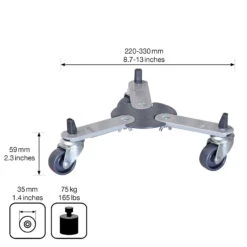 Multi Roller Sun City, Tragkraft 75 Kg, Stahl, Ca. 6 X 26,5-37,5 Cm -Die grüne Ecke 0920600493 multi roller suncity small 4 116676