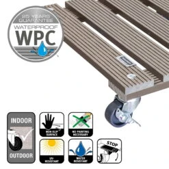 Multi Roller WPC, Tragkraft 80 Kg, Ca. 7 X 29 X 29 Cm -Die grüne Ecke 0920600506 multi roller wpc taupe 5 116687