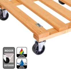 Multi Roller, Tragkraft 120 Kg, Hellbraun, Ca. 10 X 38 X 38 Cm -Die grüne Ecke 0920600514multi roller kiefer kastanie 5 116711