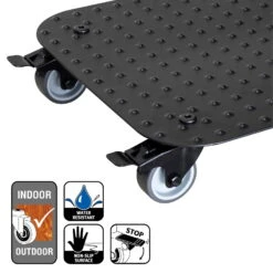 Pflanzenroller 'Alaska', Tragkraft 150 Kg, Anthrazit, Alu, 7 X 29 X 29 Cm -Die grüne Ecke 0920600517 pflanzenroller alaska 5 116723