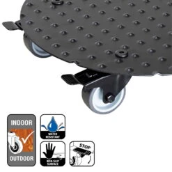 Pflanzenroller 'Alaska', Tragkraft 150 Kg, Anthrazit, Alu, 7 X 30 X 30 Cm -Die grüne Ecke 0920600518 pflanzenroller alaska 5 116729