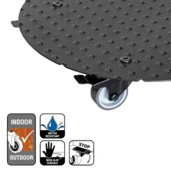 Pflanzenroller 'Alaska', Tragkraft 150 Kg, Anthrazit, Alu, 7 X 38 X 38 Cm -Die grüne Ecke 0920600519 pflanzenroller alaska 5 116735