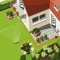 Wasserverteiler, Gardena, Bis 6 Anschlussgeräte, Für Bewässerungscomputer -Die grüne Ecke 0930101138 Wasserverteiler automatic 9 61554