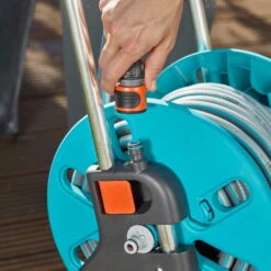 Schlauchwagen AquaRoll S, Gardena, Schlauchlängen Bis 15 M -Die grüne Ecke 0930200441 Schlauchwagen Aqua Roll S Set kpl mit 20m Schlauch und Systemteilen 6 61595