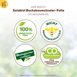 Solabiol Buchsbaumzünsler-Falle, Ausreichend Für Bis Zu 180 M² -Die grüne Ecke 0950200723 Buchsbaumzuensler Falle fuer bis zu 180qm Flaeche 3 107234