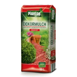 Plantop Dekormulch Ziegelrot, 1950 L Gesamt, 39 Sack á 50 Liter -Die grüne Ecke 0960200191 Plantop Dekormulch 10 40mm ziegelrot 50l 78112