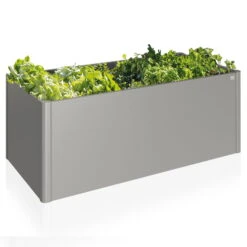Neue Veröffentlichungen -Die grüne Ecke 0980250078 68015 Hochbeet 2x1 quarzgrau Spiegelung mit Pflanzen1 52285