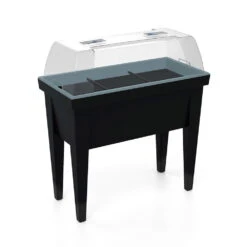 Hochbeet Mit Deckel, Anthrazit, Ca. 80 X 40 X 88 Cm -Die grüne Ecke 0980250095 Hochbeet mBeinen und Deckel anthrazit 80x40x88cm 48944