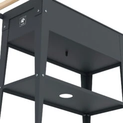 Hochbeet-Trolley Mit Rädern, Anthrazit, Metall, 75 X 35 X 80 Cm, 47 L -Die grüne Ecke 0980250141 Urban Garden Trolly auf Raedern anthrazit 4 84498