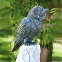 Gartenfigur "Waldohreule" Von Rottenecker, Bronze, Höhe: 25 Cm