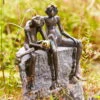 Gartenfigur "Froschkönig Paar" Von Rottenecker, Bronze, Höhe: 35 Cm -Die grüne Ecke 0980305931 froschkoenig paar wsp auf granit findling 55253