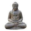 Buddha Sitzend, Grau, Steinguss, 40 X 36 X 25 Cm -Die grüne Ecke 0980305981 sitzender Buddha japanisch 100490