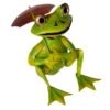 Metall-Frosch Mit Regenschirm, 22 X 22 X 18 Cm -Die grüne Ecke 0980306351 Koelle Frosch mit Regenschirm sitzend 107070