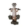 Dekofigur Erdmännchen-Wasserträger, Braun, 61 X 35 X 19 Cm