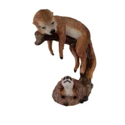 Dekofigur Erdmännchen Schlafend Groß, Braun, 32 X 25 X 10 Cm