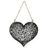 Eisen-Herz, Schwarz-matt, 30 X 27 Cm + 23,5 Cm Hänger -Die grüne Ecke 0980306561 Herz schwarz 106541