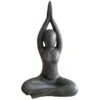 Steinguss Gartenornament 'Yoga', Natur, 21 X 14 X 30 Cm -Die grüne Ecke 0980306815 steinguss gartenornament yoga 123351