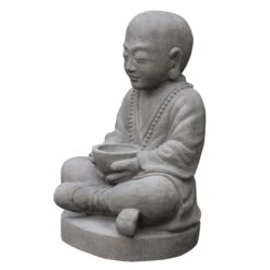 Buddha-Statue, Trockensteinguss, 33 X 30 X 54 Cm -Die grüne Ecke 0980306820 buddha statue aus trockensteinguss 3 123365