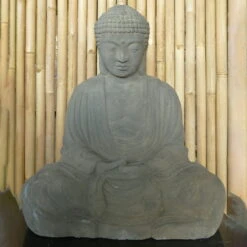 Buddha-Statue, Trockensteinguss, 53 X 40 X 65 Cm -Die grüne Ecke 0980306821 buddha aus trockensteinguss 1 123369