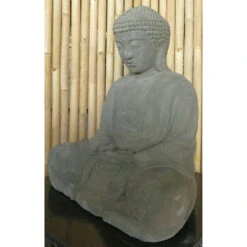 Buddha-Statue, Trockensteinguss, 53 X 40 X 65 Cm -Die grüne Ecke 0980306821 buddha aus trockensteinguss 2 123368