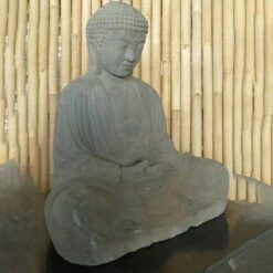 Buddha-Statue, Trockensteinguss, 53 X 40 X 65 Cm -Die grüne Ecke 0980306821 buddha aus trockensteinguss 3 123370