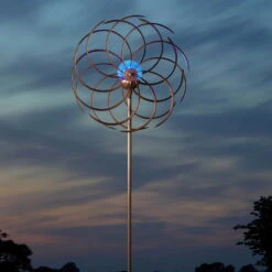 Solarwindrad Spiro, Integrierte Solarkugeln, 130 X 38 Cm 9 Solarwindrad Spiro, Integrierte Solarkugeln, 130 X 38 Cm -Die grüne Ecke 0980403755 Solar Windrad Spiro2 64775