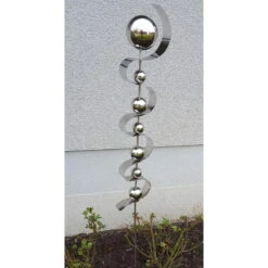 Beetstecker Uranus Aus Edelstahl Mit 7 Kugeln Und Stab, Maße 127 X 12 X 9 Cm -Die grüne Ecke 0980404051 Beetstecker Uranus Edelstahl 7 Kugeln mit Stab 127x12x9cm 1 62007