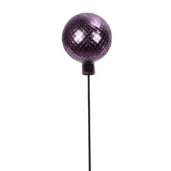 Gartenstecker Gals-Kugel, Flieder, Höhe Ca. 115 X Ø 19 Cm -Die grüne Ecke 0980404421 Kugel a Stab flieder H19 cm 115cm Stab Glas 118966