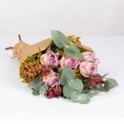 Blumenbund Rose 'Memory Lane', Eukalyptus Und Kapgrün, Mit Gratis Grußkarte -Die grüne Ecke 1025700027 Strauss Rosen Memory Lane 2 101704