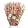 Weißer Trockenstrauß & Rosa Glanzgras, 3er-Set, Länge Ca. 55 - 70 Cm -Die grüne Ecke 1055300004 Trockenstrauss weiss Phalaris rosa 1 1 114837